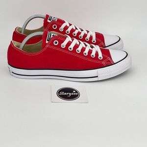 Red Converse All Star Classics Low Top - Women's Size 11, Men's Size 9